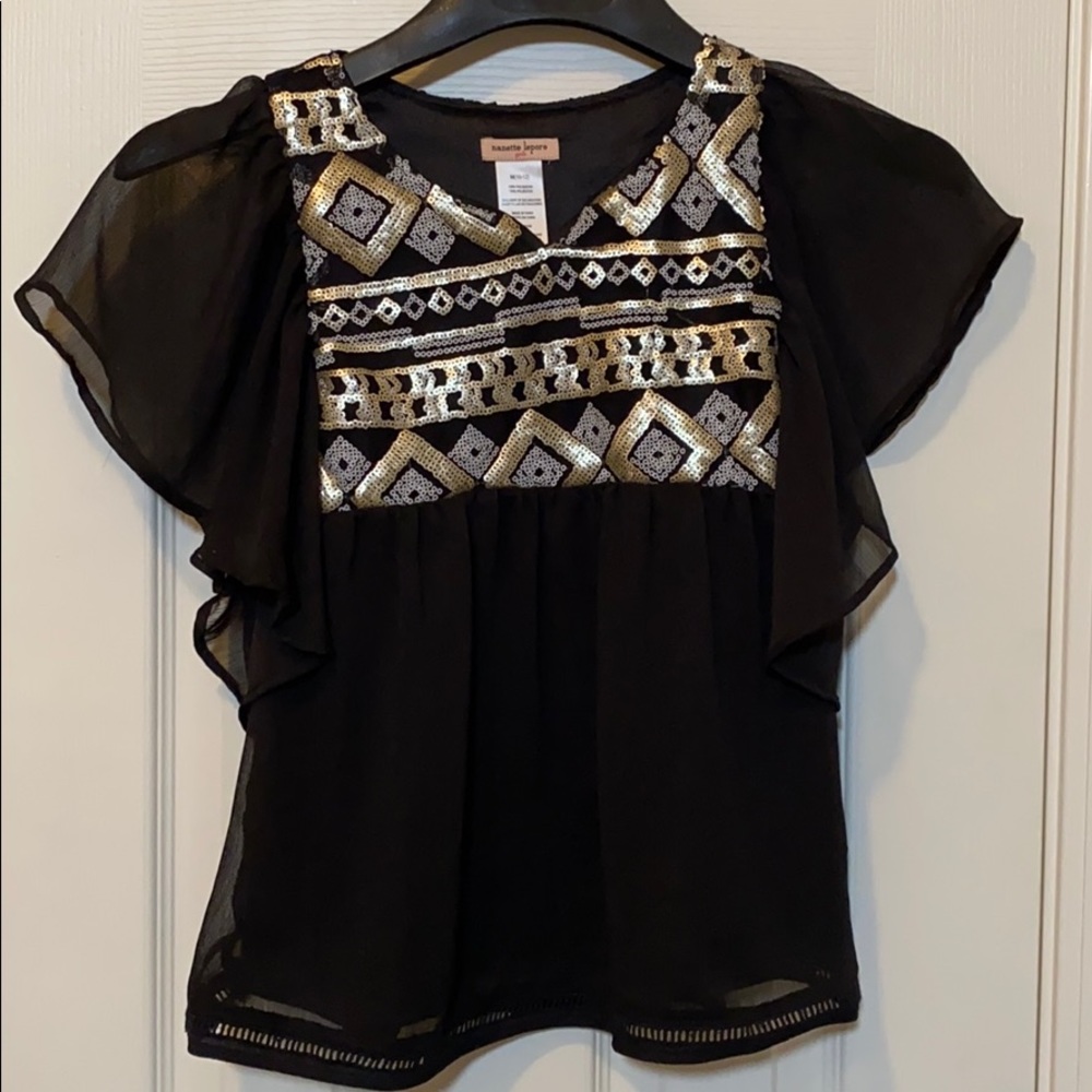 Nanette Lepore Shirt Girls Size M